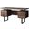 Homeroots Brown Black Particle Board Hollow Core Metal Computer Desk 333517