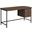 Homeroots Brown Black Particle Board Hollow Core Metal Computer Desk 333550