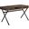Homeroots Brown Black Particle Board Metal Computer Desk 333544