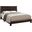 Homeroots Brown Linen Queen Size Bed