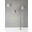 Homeroots Brushed Steel Metal 3 Arm Arc Lamp 372713