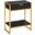 Homeroots Cappuccino Gold Metal Accent Table 333232