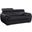 Homeroots Captivating Black Leather Loveseat