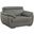 Homeroots Captivating Grey Leather Chair