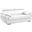 Homeroots Captivating White Leather Loveseat