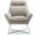 Homeroots Chair Light Gray Top Grain Italian Leather Stainless Steel Legs
