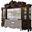 Homeroots Cherry Oak Wood Poly Resin Glass Entertainment Center 348657