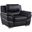 Homeroots Chic Black Leather Chair
