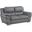 Homeroots Chic Grey Leather Loveseat 329484