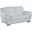 Homeroots Chic White Leather Loveseat