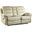 Homeroots Comfortable Beige Leather Console Loveseat