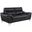 Homeroots Contemporary Black Leather Loveseat
