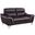 Homeroots Contemporary Brown Leather Loveseat