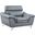Homeroots Contemporary Grey Leather Chair