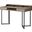 Homeroots Dark Taupe Black Metal Computer Desk 333483