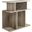 Homeroots Dark Taupe Hollow Core Accent Table 332837