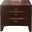 Homeroots Espresso Rubber Wood Elegant Nightstand