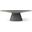 Homeroots Gray Oak Veneer Oval Dining Table 370712