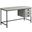 Homeroots Grey Black Particle Board Hollow Core Metal Computer Desk 333551