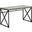 Homeroots Grey Black Particle Board Metal Computer Desk