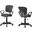 Homeroots Grey Foam Metal Polypropylene Polyester Office Chair