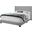 Homeroots Grey Foam Solid Wood Linen Queen Size Bed With A Chrome Trim 333331