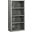 Homeroots Grey Particle Board Adjustable Shelves Bookshelf
