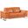 Homeroots Lovely Camel Leather Loveseat