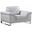 Homeroots Lovely Light Grey Leather Chair
