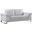 Homeroots Lovely Light Grey Leather Loveseat