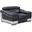 Homeroots Modern Black Leather Chair