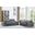 Homeroots Modern Dark Gray Leather Sofa And Loveseat 343842