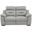 Homeroots Modern Gray Leather Loveseat