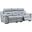 Homeroots Modern Gray Leather Reclining Sofa