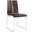 Homeroots Natural Walnut And Black Faux Leather And Metal Dining Chair