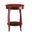 Homeroots Red Solid Wood Leg Side Table