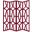 Homeroots Red Wood 4 Panel Screen
