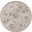 Homeroots Round Polypropylene Light Grey Area Rug