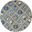 Homeroots Round Uv Treated Polypropylene Grey Area Rug