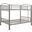 Homeroots Silver Metal Full Over Full Bunk Bed