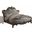 Homeroots Silver Pu Antique Platinum Upholstery Poly Resin Queen Bed