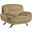 Homeroots Sleek Beige Leather Chair