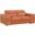 Homeroots Sturdy Camel Leather Loveseat