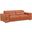 Homeroots Sturdy Camel Leather Sofa