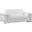 Homeroots Sturdy White Leather Loveseat
