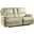 Homeroots Stylish Beige Leather Console Loveseat