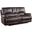 Homeroots Stylish Brown Leather Console Loveseat