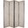 Homeroots Tan Wood And Fabric Screen