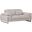 Homeroots Tasteful Light Grey Leather Loveseat