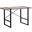 Homeroots Taupe Black Particle Board Hollow Core Metal Computer Desk 333474